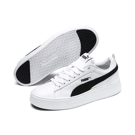 puma platform white sneakers